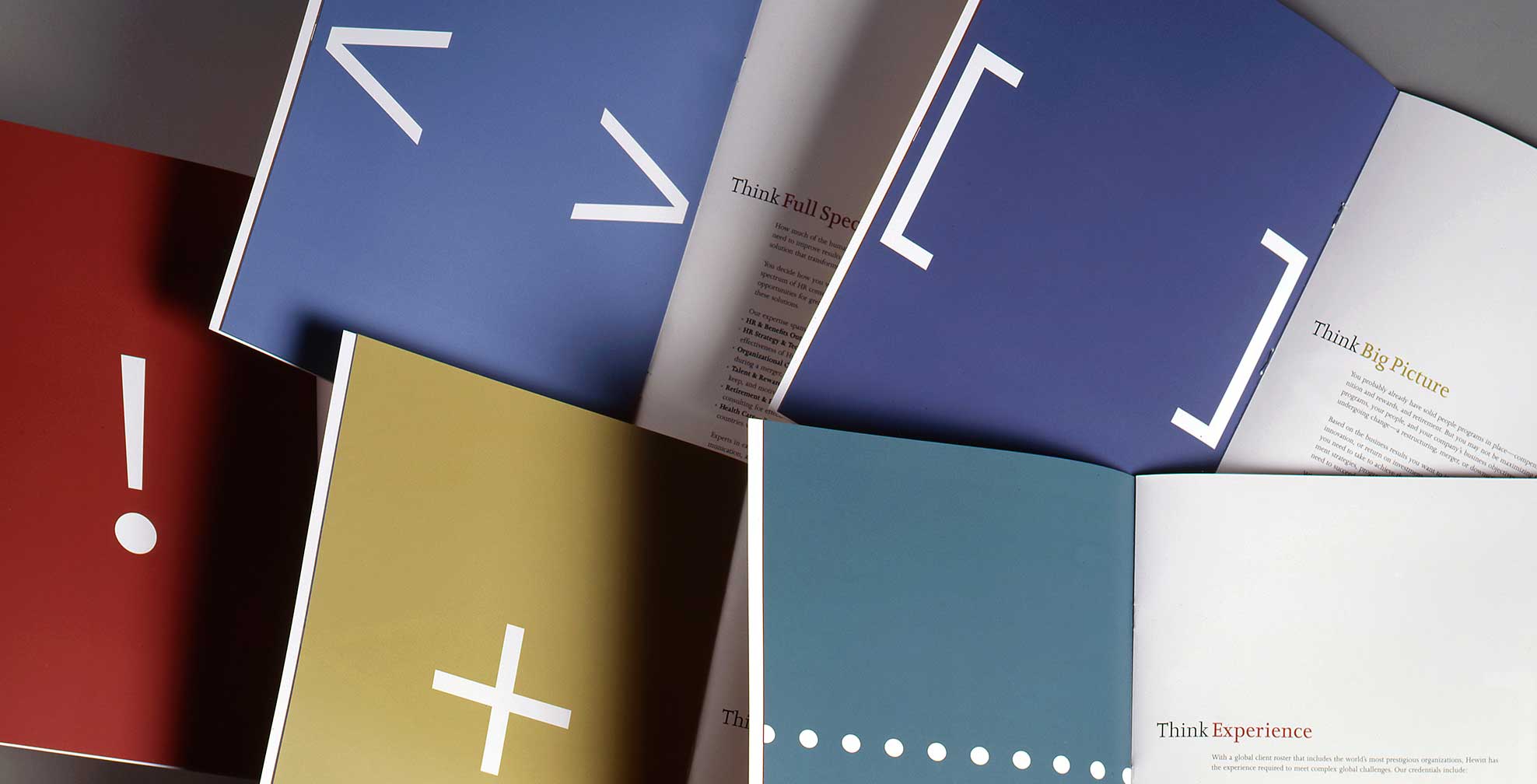 hewitt_think-brochure-inside.jpg Art Direction by: Bart Crosby, Crosby Associates